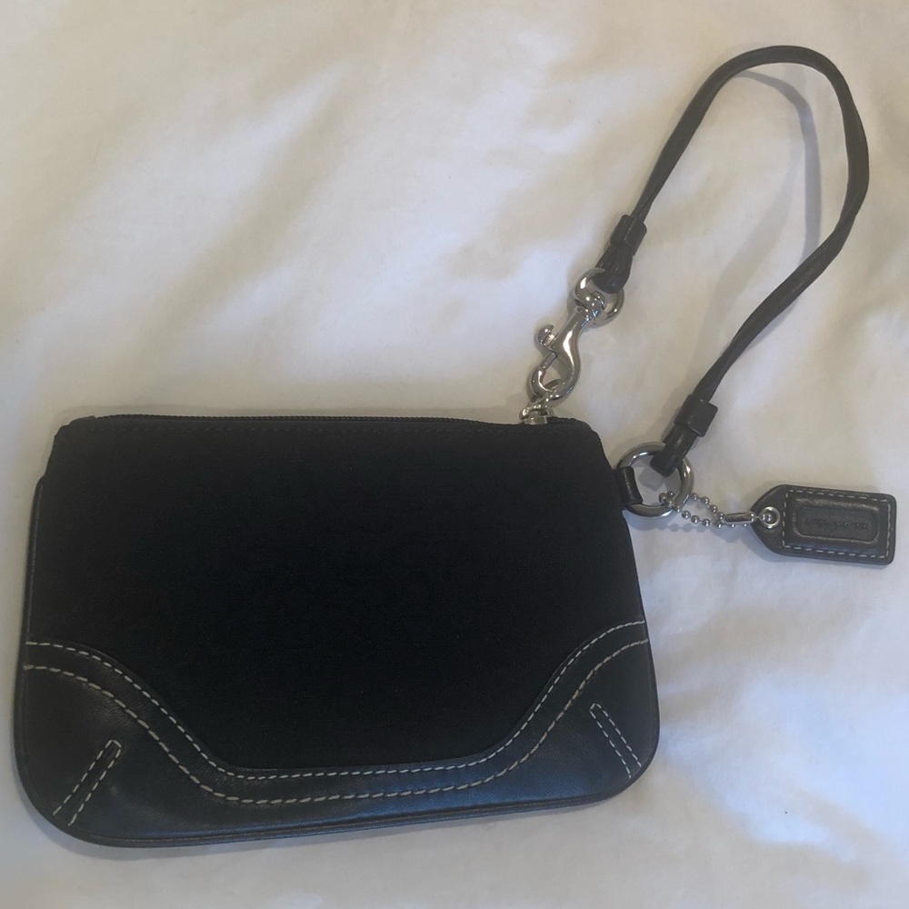 Black Coach Wristlet